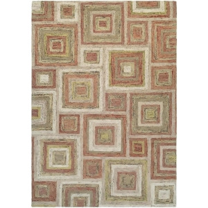 Couristan Graphite Contrasting Squares Rug In Ivory-Rose - All