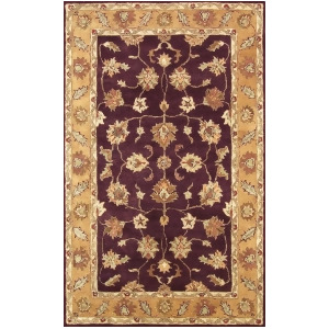 Noble House Golden Collection Rug in Burgundy / Gold - All