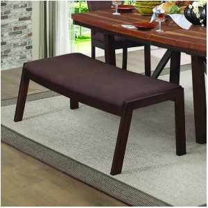 Homelegance Compson 60 Inch Bench in Chocolate Brown Fabric - All