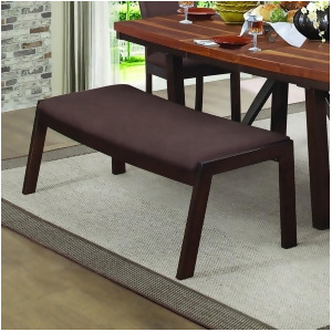 Homelegance Compson 60 Inch Bench in Chocolate Brown Fabric - All