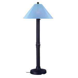 Patio Living Concepts Catalina 62 Inch Floor Lamp w/ 3 Inch Black Body Sky Blu - All