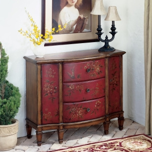 Butler Artists' Originals Console Cabinet In Red Hand Painted - All