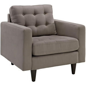 Modway Empress Upholstered Armchair in Granite - All