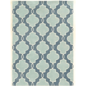 Linon Trio Rug In Blue And Blue 1.10 x 2.10 - All