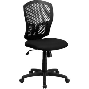 Flash Furniture Mid-Back Designer Back Task Chair w/ Padded Fabric Seat Wl-395 - All