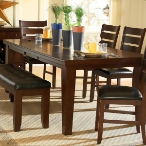 Homelegance Ameillia Extension Rectangular Dining Table in Dark Oak - All