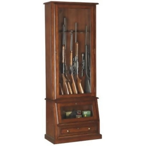 American Furniture Classics 12 Gun Slanted Base Cabinet In Medium Brown - All