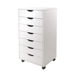 Winsome Wood 10792 Halifax Cabinet For Closet / Office w/ 7 Drawers in White - All