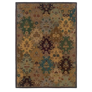 Linon Trio Traditional Rug In Ivory And Multi 1'10 X 2'10 - All