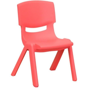 Flash Furniture Red Plastic Stackable School Chair w/ 10.5 Inch Seat Height Yu - All