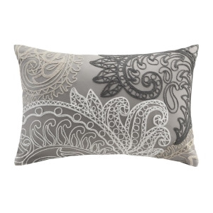 Ink Ivy Kiran Embroidered Oblong Pillow in Taupe - All