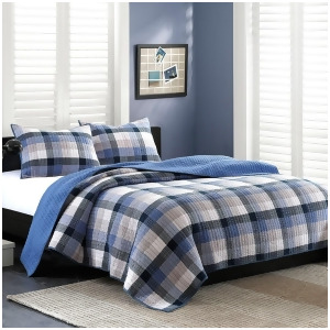 Ink Ivy Maddox Coverlet Set In Blue Set of 2 - All