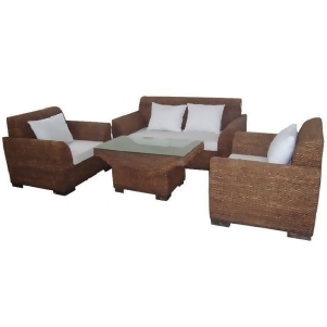 Entrada En2865 Seagrass 4 Piece Sofa Set With Coffee Table - All