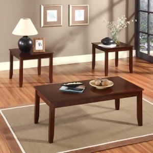 Standard Furniture Brantley 3-Pack Coffee Tables in Cherry Chocolate - All