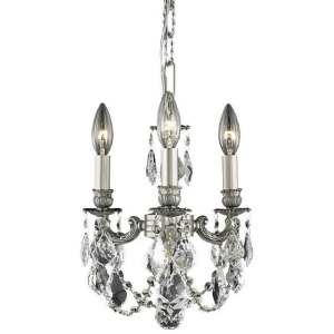 Lighting By Pecaso Tempeste Collection Hanging Fixture D10in H10in Lt 3 Pewter F - All