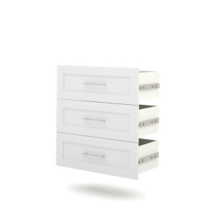 Bestar Pur 3-drawer Set For 36 Storage Unit In White - All