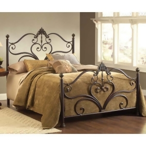 Hillsdale Newton Metal Bed in Antiqued Brown - All