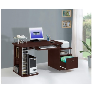 Techni Mobili Multifunction Computer Desk in Chocolate - All