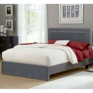 Hillsdale Amber Upholstered Platform Bed in Pewter - All