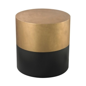 Lazy Susan Black And Gold Draper Drum Table - All