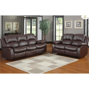 Homelegance Cranley 2 Piece Living Room Set in Brown Leather - All