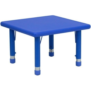 Flash Furniture 24 Inch Square Height Adjustable Blue Plastic Activity Table Y - All
