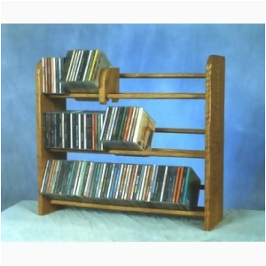 Wood Shed Solid Oak 3 Row Dowel Cd Rack - All