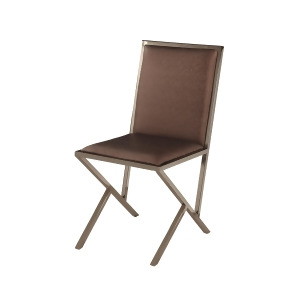 Chintaly Lauren Modern Side Chair In Brown Set of 4 - All