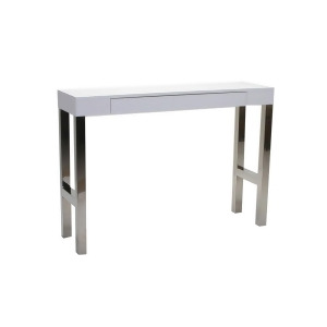 Moes Home Tura Rectangular Console Table w/ White Lacquer Top - All
