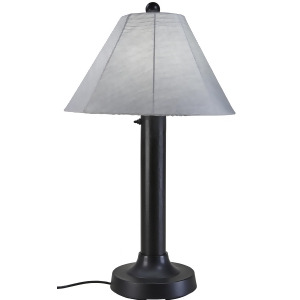 Patio Living Seaside Table Lamp 67610 with 3 black body and canvas granite Sunb - All
