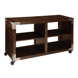 Standard Furniture Sullivan Console Table on Casters in Brown Oak - All