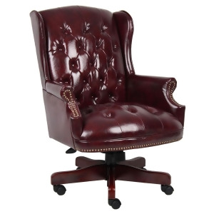 Boss Chairs Boss Wingback Traditional Chair In Burgundy - All