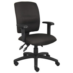 Boss Chairs Boss Multi-Function Fabric Task Chair w/ Adjustable Arms - All