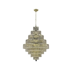 Lighting By Pecaso Chantal Collection Hanging Fixture D30in H41in Lt 28 Gold Fin - All