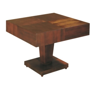 Allan Copley Designs Sarasota Square End Table w/ Pedestal Base in Walnut - All