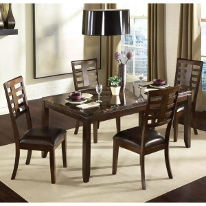 Standard Furniture Bella 5 Piece Dining Room Set w/ Faux Marble Top - All