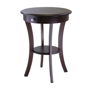 Winsome Wood Sasha Round Accent Table in Cappuccino - All