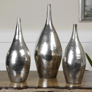 Uttermost Rajata Silver Vases Set Of 3 - All