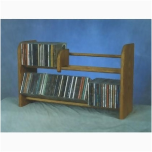 Wood Shed Solid Oak 2 Large Row Dowel Cd Rack - All