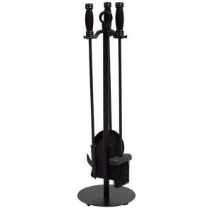 Uniflame F-1048 4 Piece Black Wrought Iron Fireset - All