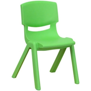 Flash Furniture Green Plastic Stackable School Chair w/ 12 Inch Seat Height Yu - All