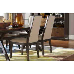 Legacy Kateri Upholstered Side Chair In Hazelnut And Ebony Set of 2 - All