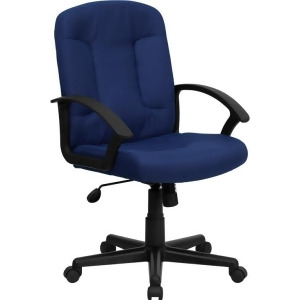 Flash Furniture Mid-Back Navy Fabric Task Computer Chair w/ Nylon Arms Go-st - All