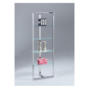 Chintaly 74103 Bookshelf In Clear Glass - All