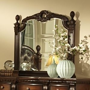 Homelegance Orleans Arched Mirror in Rich Cherry - All