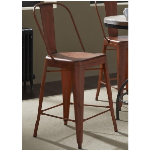 Liberty Furniture Vintage Bow Back Counter Chair in Orange - All