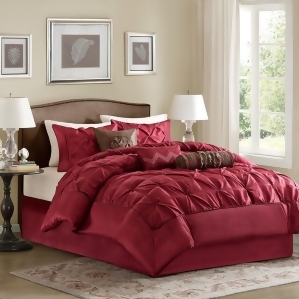 Madison Park Laurel 7 Piece Comforter Set In Red - All