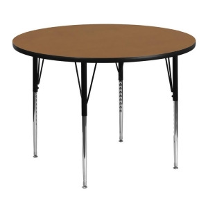 Flash Furniture 48 Inch Round Activity Table w/ Oak Thermal Fused Laminate Top - All