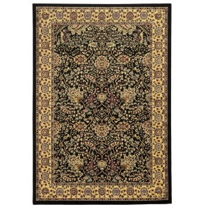 Linon Elegance Rug In Black And Ivory 2' X 3' - All