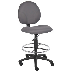 Boss Chairs Boss Gray Fabric Drafting Stools w/ Footring - All